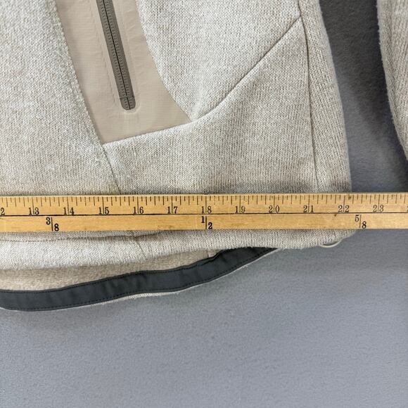 Cabela's Full Zip Sweater Jacket Women's L Beige Full Zip Athleisure High Collar - Picture 14 of 14